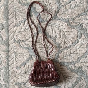 GEM Vintage Woven Leather Purse